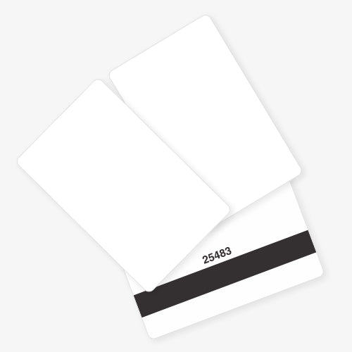 White card with magnetic stripe